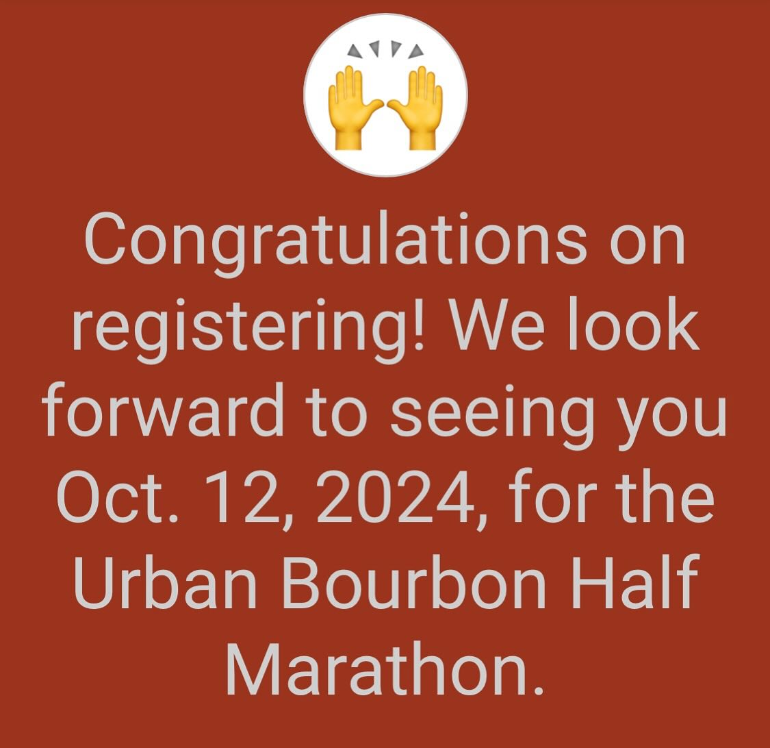 I am so excited for this one!! 🥃 135 days is PLENTY of time to train for this incredible half marathon. Join me on Oct 12th.

Register at urbanbourbonhalf.com (link in my bio) with #discountcode: BIBRAVE2024 to get 10% off.

@urbanbourbonhalf #bibchat #UBHMBR #UBHM