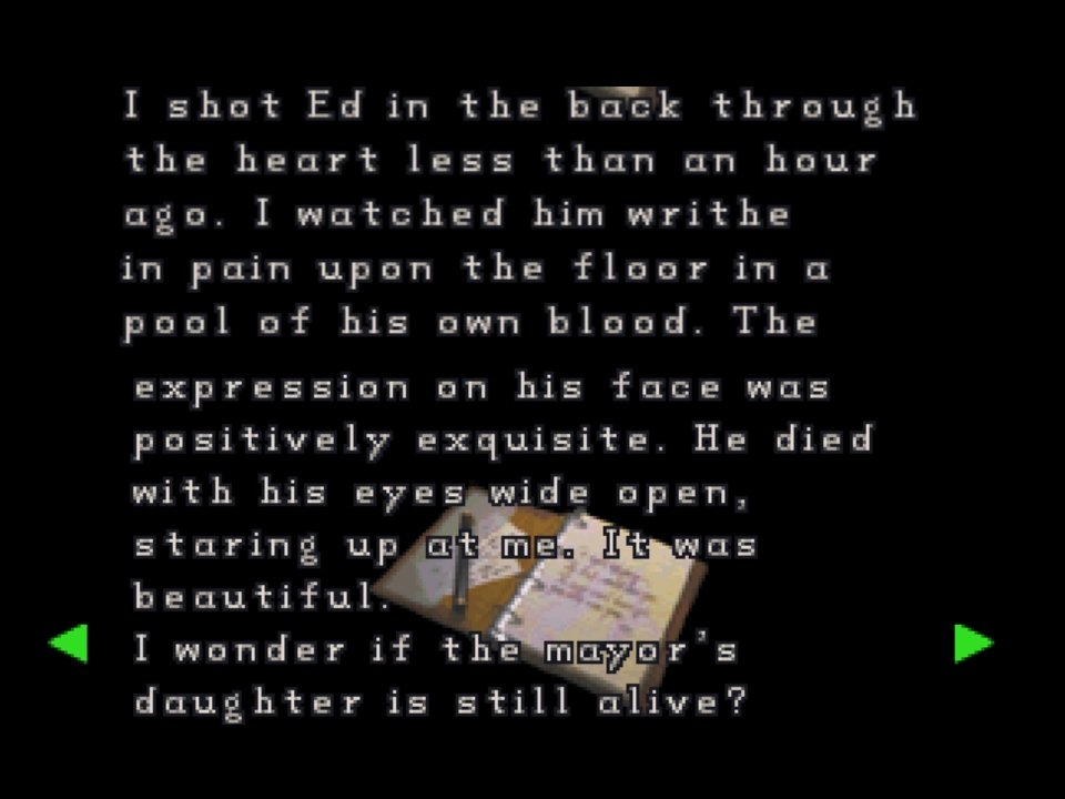 In the RPD east office, there's an officer's body. There's only 4 corpses like this in the station but they all have obvious cause of death. All except this body. So who's this? It's Ed, who was shot through the heart by Chief Irons, dying on his back like seen here.
1/2
#REBHFun