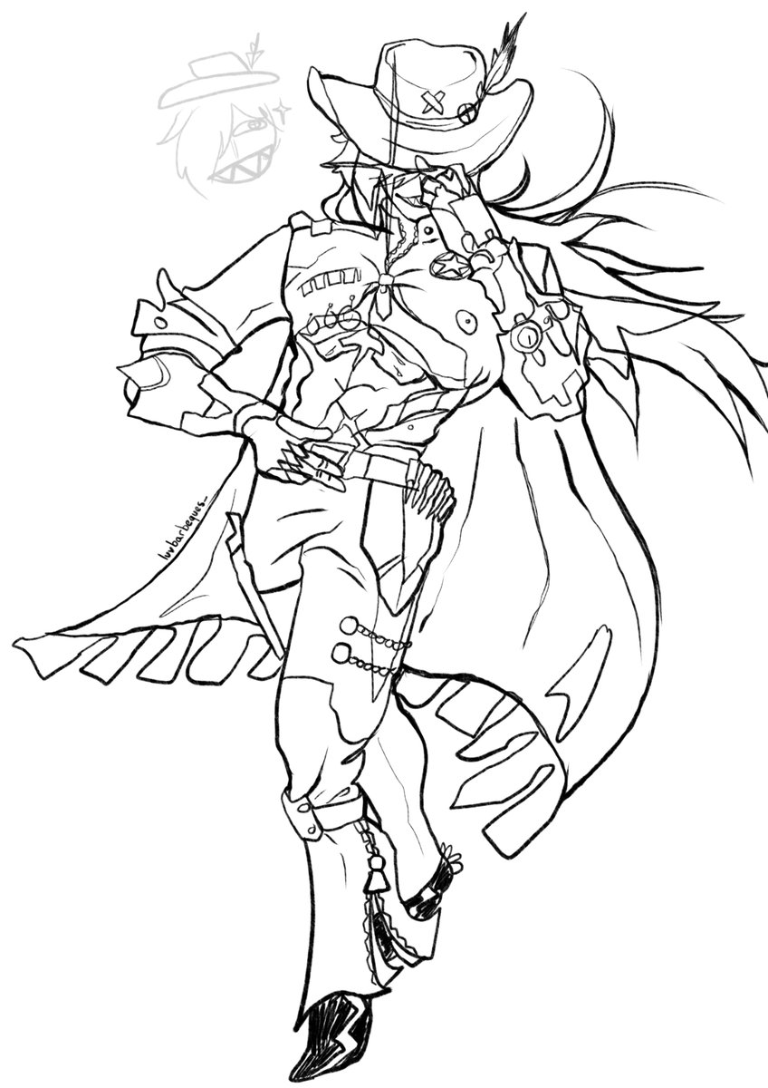 luvbarbeques_'s tweet photo. I think boothill is pretty neat 🐎 [WIP] #boothill #boothillfanart #hsr https://t.co/eg2s5uvcuj