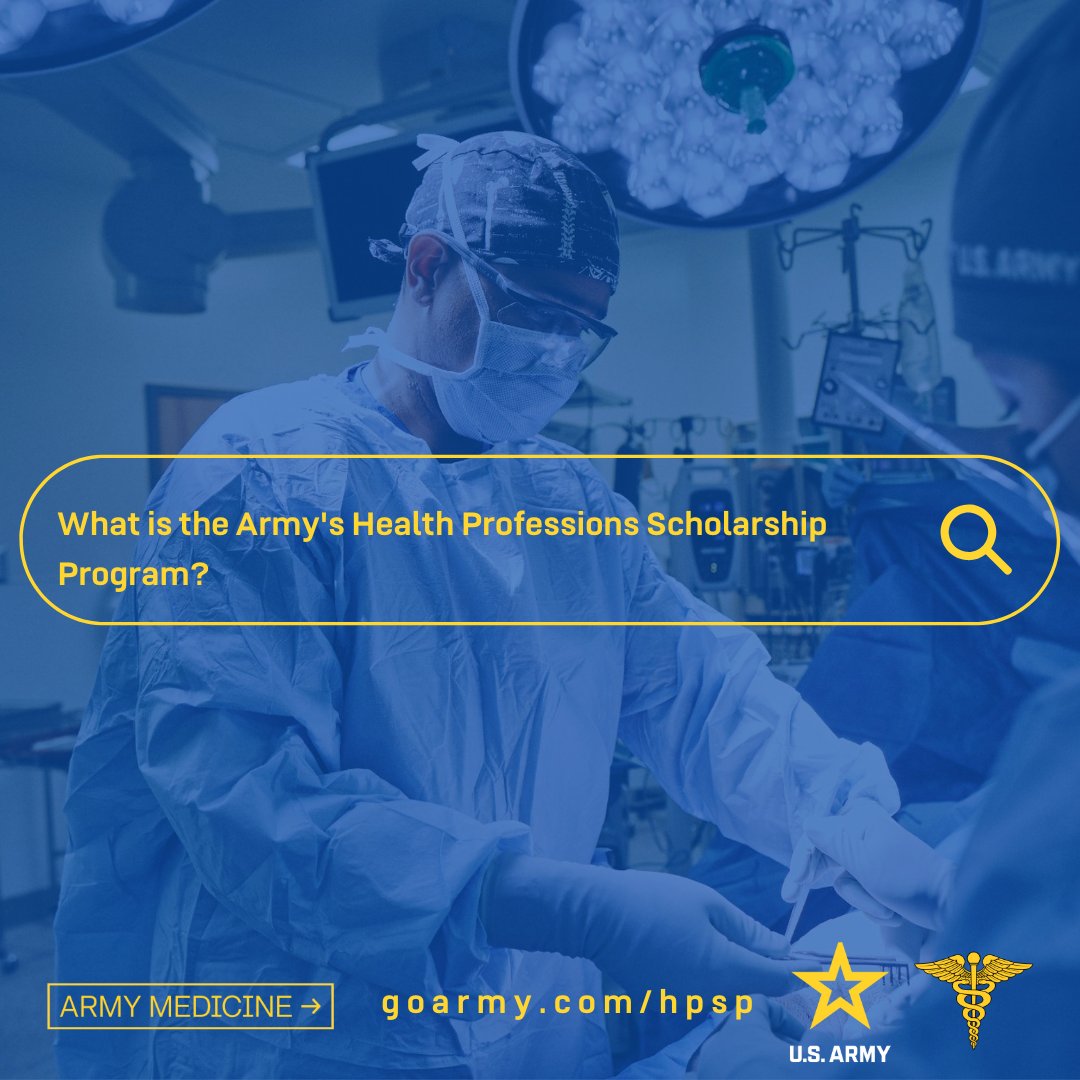 While college is out and you're on summer break take time to research information about the Army's Health Professions Scholarship Program and all the advantages it provides. Visit: goarmy.com/hpsp 

#GoArmyMedicine #HPSP