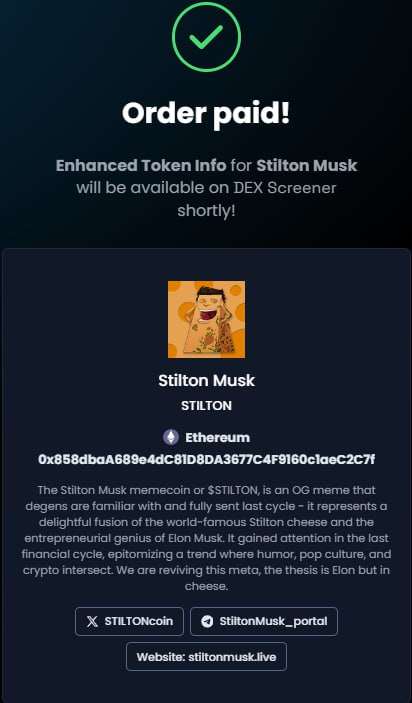 STILTONcoin's tweet photo. Cheese delivery has been organized - Are you fading or are you STILTING into @elonmusk cheese? https://t.co/kNIWWTGv9m