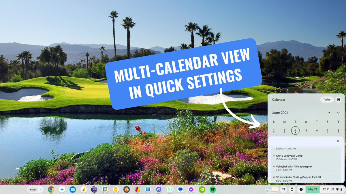 I've been waiting for months for the multi-calendar feature for the ChromeOS Quick Settings calendar, and now it is here! chromeunboxed.com/chromeos-125-e…