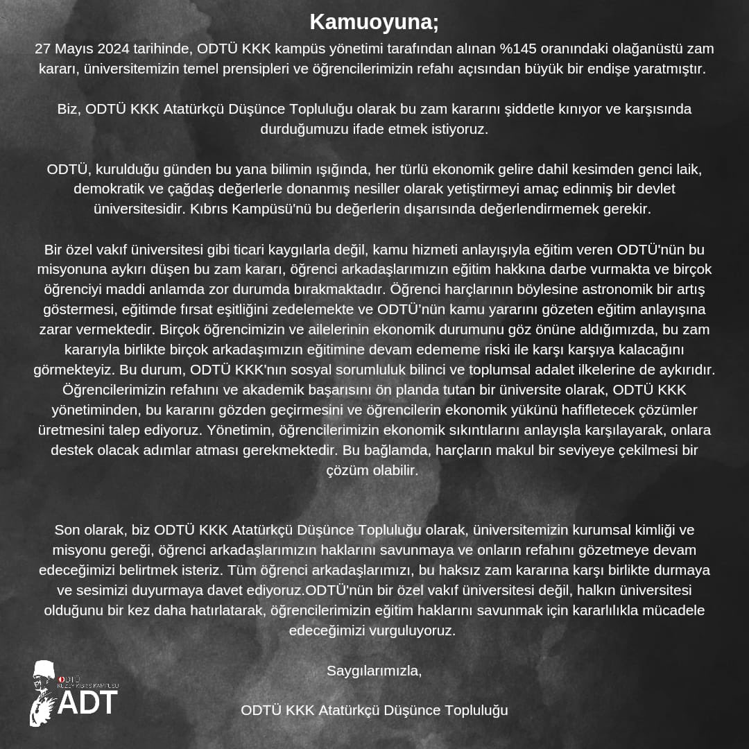 Kampusumzudeki harçlara yapılan fahiş zamlar Hk. #MusteriDegilÖğrenciyiz