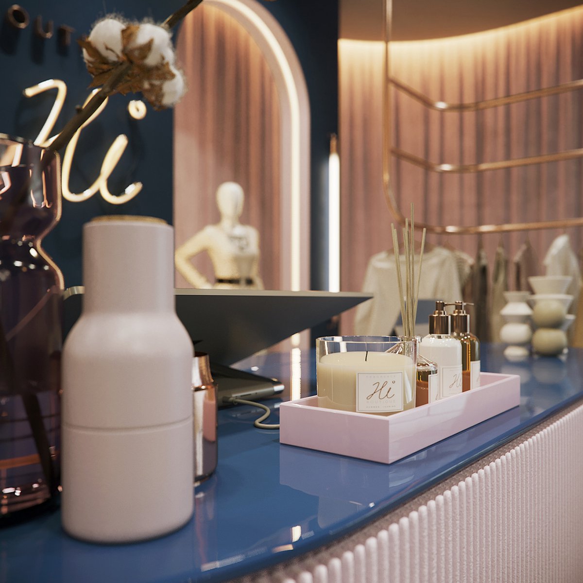 'Hi! Boutique' By Jerzy Galus | VIZ.ART . FULL PROJECT. 💚 bit.ly/4aO7ayY . #vwartclub #architecture #interiordesign #3dart #3ddesign #visualization #architecturalvisualization #archviz #rendering #interiorrendering #photorealism #realestate #3dsmax