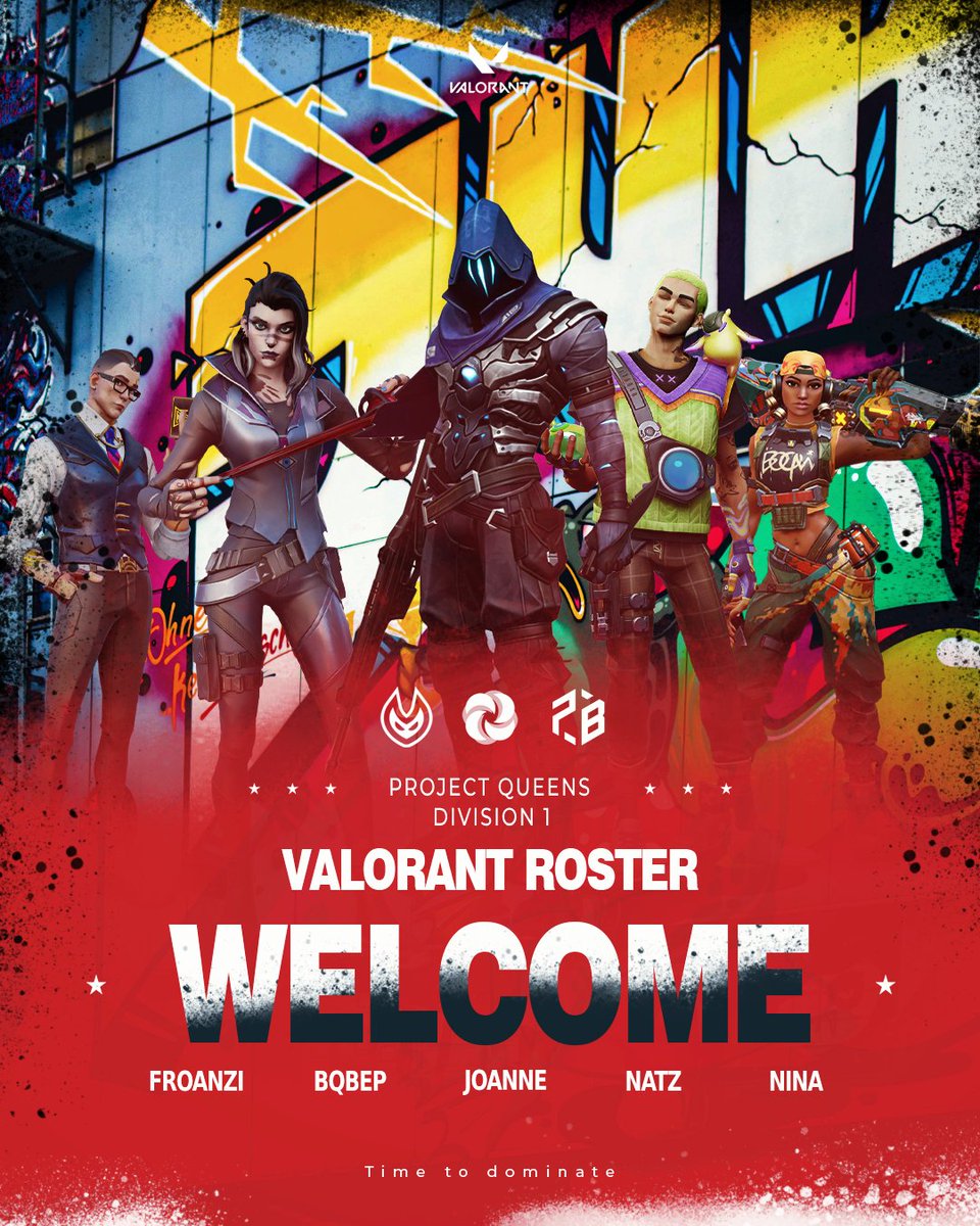 VISION x <a href="/sync_valorant/">SYNC</a> x <a href="/playbay_gg/">Play Bay</a> 🌸

Queens
🇩🇪 | <a href="/jen_vlr/">jen</a> (C)
🏴󠁧󠁢󠁳󠁣󠁴󠁿 | <a href="/joanne_x8/">joanne</a> (IGL)
🇩🇪 | <a href="/ninaaleinn/">ING ninsko ᶻ 𝗓 𐰁 .ᐟ</a>
🇩🇪 | <a href="/Bqbep/">Bqbep</a>
🇩🇪 | <a href="/froanzi/">froanzi</a>

Management &amp; Coach
👨‍💻 | <a href="/angelmxycry/">angelmaycry</a>
👨‍💼 | <a href="/MaikeruAkaya/">MaikeruAkaya</a>

Substitute
🇩🇪 | <a href="/sinderellastar/">sin</a>
🇩🇪 | @aspirevlr

Our <a href="/projectvgg/">PROJECT V</a> QUEENS, DIV 1 roster! 😎