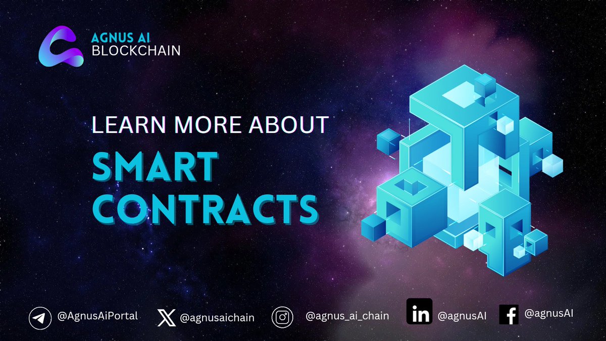 AgnusAIChain's tweet photo. 🤓𝙎𝙢𝙖𝙧𝙩 𝘾𝙤𝙣𝙩𝙧𝙖𝙘𝙩𝙨 in crypto blockchains are self-executing contracts with the terms of the agreement directly written into code. They automatically enforce and execute the terms of the contract when predetermined conditions are met. Here’s a detailed breakdown:

1. 𝘿𝙚𝙛𝙞𝙣𝙞𝙩𝙞𝙤𝙣: Smart contracts are computer programs or transaction protocols that execute, control, or document events and actions according to the terms of a contract or agreement. 

2. 𝘼𝙪𝙩𝙤𝙢𝙖𝙩𝙞𝙤𝙣: They remove the need for intermediaries by automatically enforcing the contract terms, reducing the possibility of errors or manipulation.

3. 𝘾𝙤𝙣𝙙𝙞𝙩𝙞𝙤𝙣𝙨-𝘽𝙖𝙨𝙚𝙙 𝙀𝙭𝙚𝙘𝙪𝙩𝙞𝙤𝙣: The code specifies the rules and penalties around an agreement, and the contract self-executes once the conditions are met. For instance, in a simple transaction, if Party A sends a certain amount of cryptocurrency to Party B, the smart contract verifies this and transfers ownership of the asset to Party A.

4. 𝙄𝙢𝙢𝙪𝙩𝙖𝙗𝙞𝙡𝙞𝙩𝙮: Once deployed on the blockchain, smart contracts cannot be altered. This immutability ensures that the terms of the contract cannot be tampered with or changed without consensus.

5. 𝙏𝙧𝙖𝙣𝙨𝙥𝙖𝙧𝙚𝙣𝙘𝙮: The code and the transaction details are visible and verifiable on the blockchain, which enhances trust and accountability.

6. 𝙏𝙧𝙪𝙨𝙩𝙡𝙚𝙨𝙨 𝙏𝙧𝙖𝙣𝙨𝙖𝙘𝙩𝙞𝙤𝙣𝙨: Parties do not need to trust each other; they only need to trust the code. This reduces the need for a trusted third party and lowers transaction costs.

7. 𝙀𝙛𝙛𝙞𝙘𝙞𝙚𝙣𝙘𝙮: By automating tasks, smart contracts can execute transactions and processes quickly and with reduced administrative overhead.

Smart contracts are primarily used in various applications such as financial services, SUPPLY CHAIN MANAGEMENT-( one of the In-house product of Agnus AI)
real estate, insurance, and many decentralized applications (DApps) on platforms like Ethereum, Binance Smart Chain, and soon in @AgnusAIChain  Mainnet!😍

Discover Agnus AI 
🌐 https://t.co/CA1IYu2ktM

#AGNUS #AI #ETH $AGN