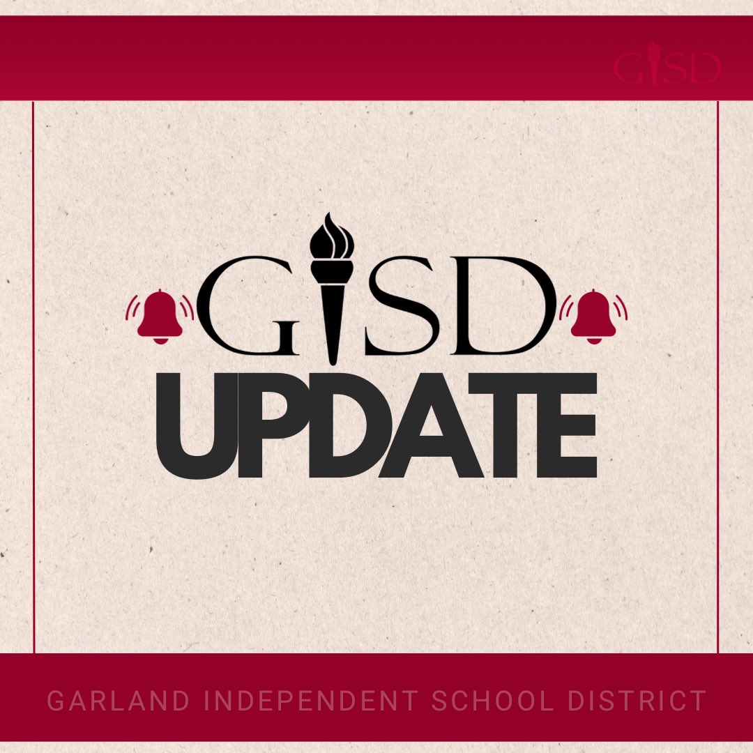 GISD Important Update - May 29, 2024 11:38 a.m. 

Following the recent weather events, our district is actively assessing power outages and damages across our facilities and campuses. Our dedicated team is working diligently to ensure the safety and readiness of our schools.