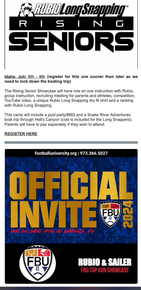 Mass email has gone out with tons of information! If you didn’t get it or simply want to be on the Rubio Long Snapping email list, please contact Chastity@RubioLongSnapping.com asap! #RubioFamily | #ToeTheLine