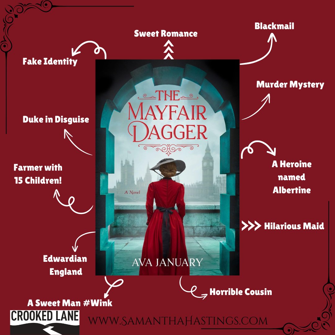 THE MAYFAIR DAGGER by Ava January ⭐️⭐️⭐️⭐️⭐️ Read my review: goodreads.com/review/show/65… @crookedlanebks #Cozy #Mystery