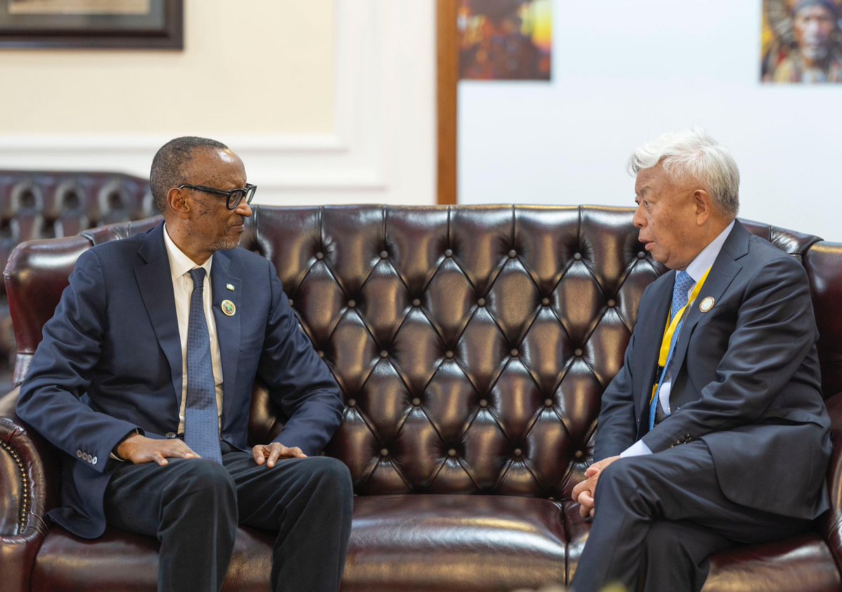 President Kagame also met Jin Liqun, President of the Asian Infrastructure Investment Bank (AIIB) on the sidelines of #AfDBAM2024. Their discussions explored opportunities for further collaboration between Rwanda and @AIIB_Official, in key sectors including energy and