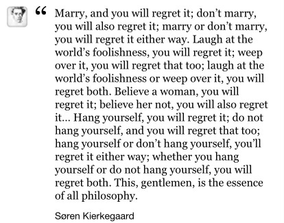 shauseth's tweet image. man kierkegaard had no chill