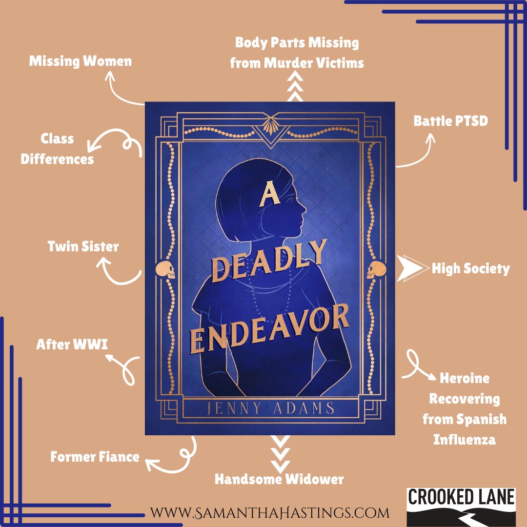 A DEADLY ENDEAVOR by @jadamswrites ⭐️⭐️⭐️⭐️⭐️ Read my review: goodreads.com/review/show/65… @crookedlanebks #Cozy #Mystery #Murder