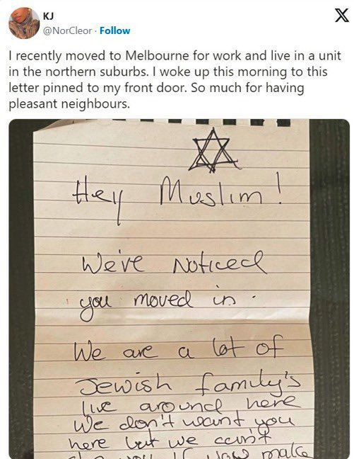 After circulating on the internet for a week and gaining millions of views, it was revealed that this note was fake and staged. The girl who staged and shared this story does not live in Melbourne, and she has now made her profile private.

How terrible and disgusting it is for