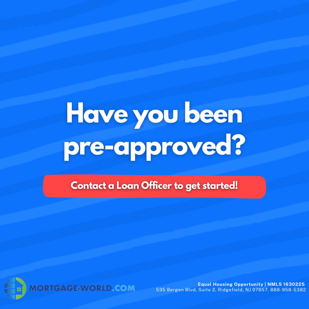 Get pre-approved to buy a home! 🏡

Contact your Mortgage-World.com Loan Officer today to get started. 

Apply online at mortgage-world.com or call 888-958-5382 for a quicker response.

500 minimum credit score requirement. 

#mortgageworld #mortgage #preapproval