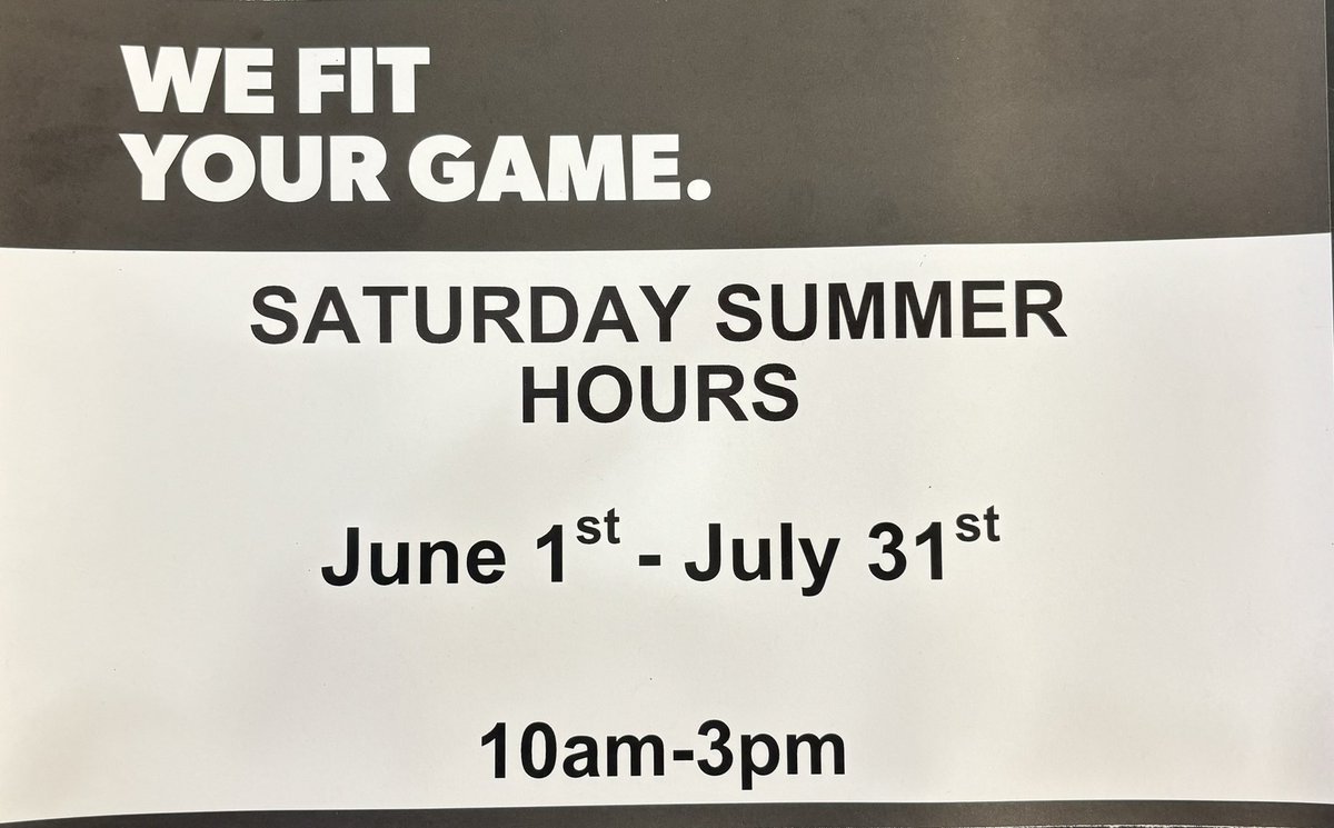 Starting this weekend, on Saturday's, we will be moving to our summer hours. 10-3 from June 1st until July 31st!
