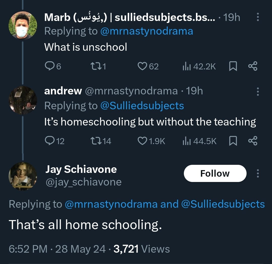 This bothers me so much. One of the very few things regarding homeschooling that we actually have data on is test scores, and homeschooled kids tend to outperform their peers. You can think homeschooling is bad, a cult, whatever, but objectively, most homeschooled kids are taught