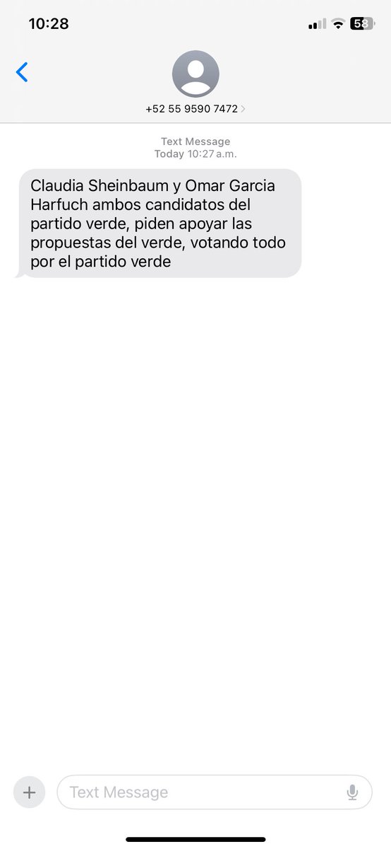 cecyperso's tweet photo. @INEMexico es real el nivel de acoso? 5595907472 mandado estos sms. @Telcel ya bastante tengo con los sms de estafas y ahora también esto? https://t.co/UgJTw2zAPY