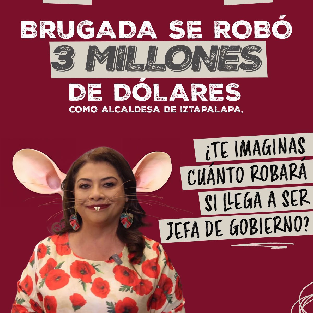 #LaRataEsClara que tal la señora se enriqueció con el dinero del pueblo de Iztapalapa. Mientras nosotros sufrimos con el agua y para ver wue comemos día a día esta señora es millonaria en paraísos fiscales. 🤑🤑

#LaDerrotaEsClara #NoEsClaraEsTurbia