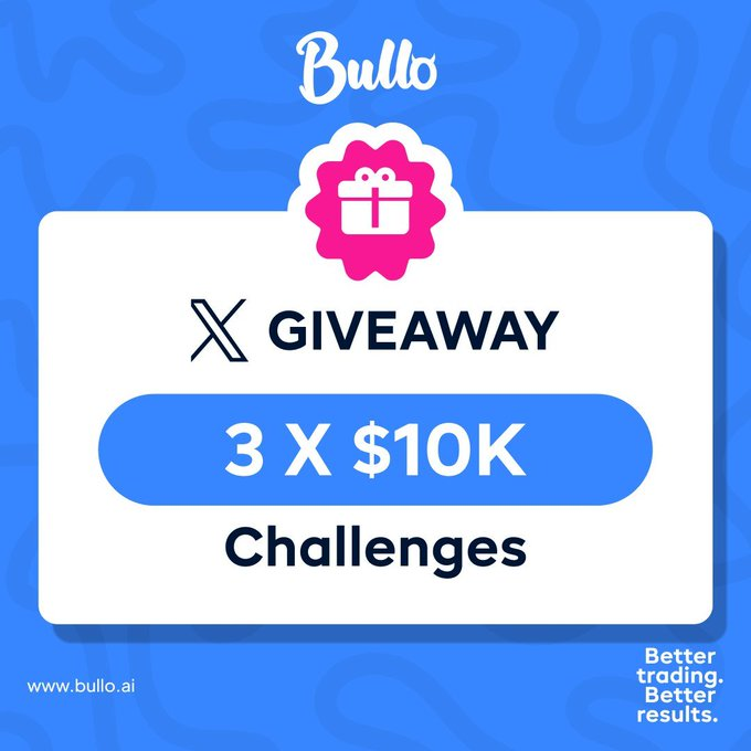 🎉GIVEAWAY ALERT: 3 x $10,000 🎉

Here's how to enter👇:

Rules:

1. 🎯Follow
@Sachu4x 
@bulloai 
@MattJamesAE 
@callumbullo
@Zay_trades_fx 
@BirenFx 

2. 📌Like and Retweet

3.🌟Tag 3 friends

Winners will be announced 3 june. Good luck everyone!
#Giveaway #bullo