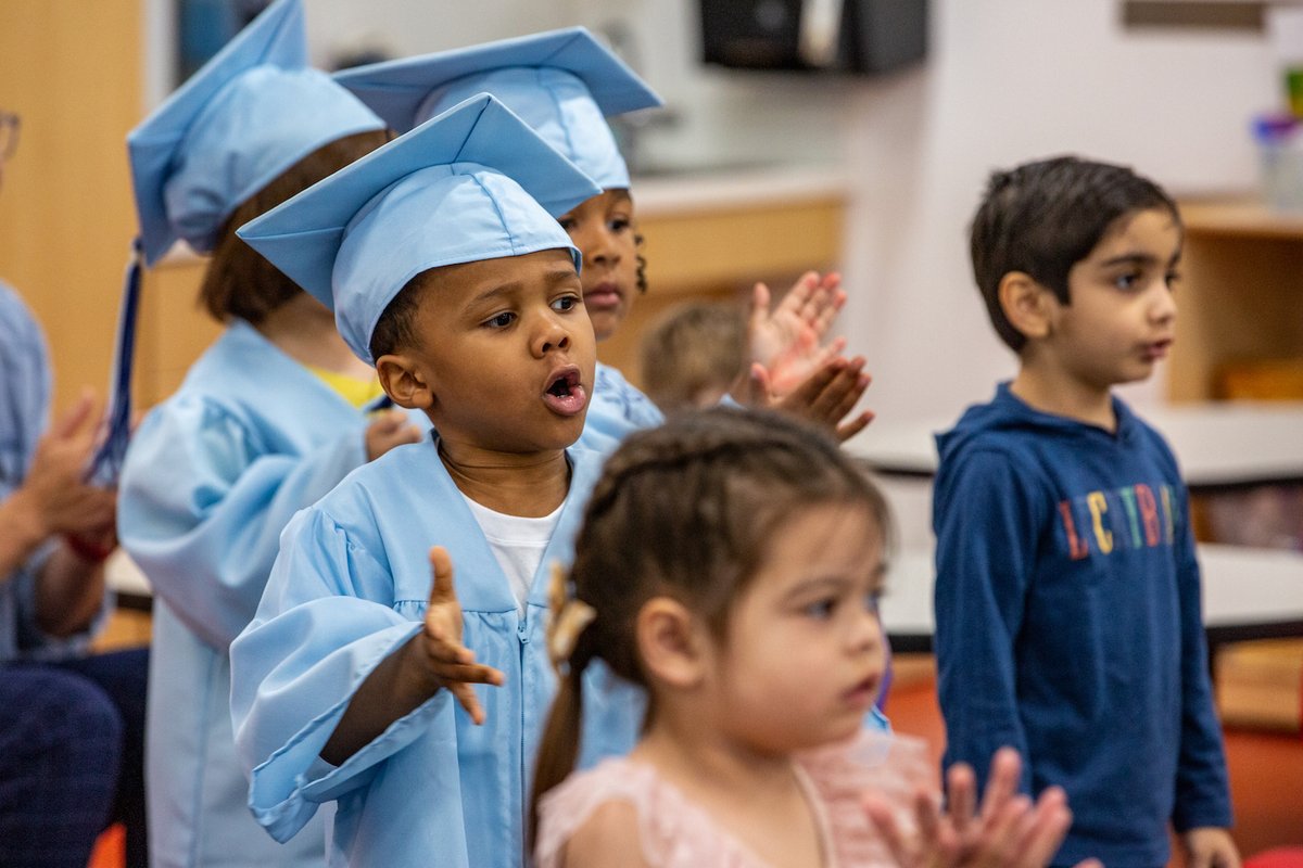 Hats off to our littlest learners! 🎓🥳 @NKCEarlyed recently celebrated their preschool graduates with miniature ceremonies throughout the building. Families cheered on their graduates as they sang songs and proudly accepted their preschool certificate. bit.ly/3R6bN0e