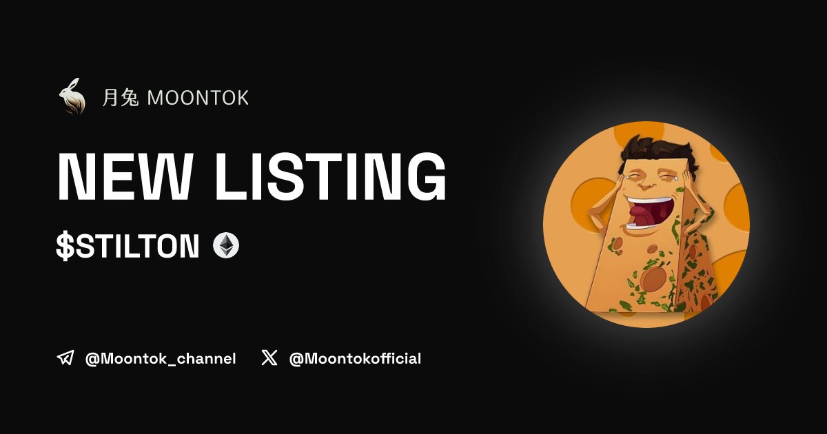 MoontokListing's tweet photo. ⚡ 月兔雷霆 - Moontok Xpress

Stilton Musk ($STILTON)
https://t.co/VyP9Huuo2G

0x858dbaA689e4dC81D8DA3677C4F9160c1aeC2C7f

LIQ: $59,886 | MC: $319,978

#altcoin #memecoins @STILTONcoin @moontokofficial https://t.co/2Bz7tD4esR