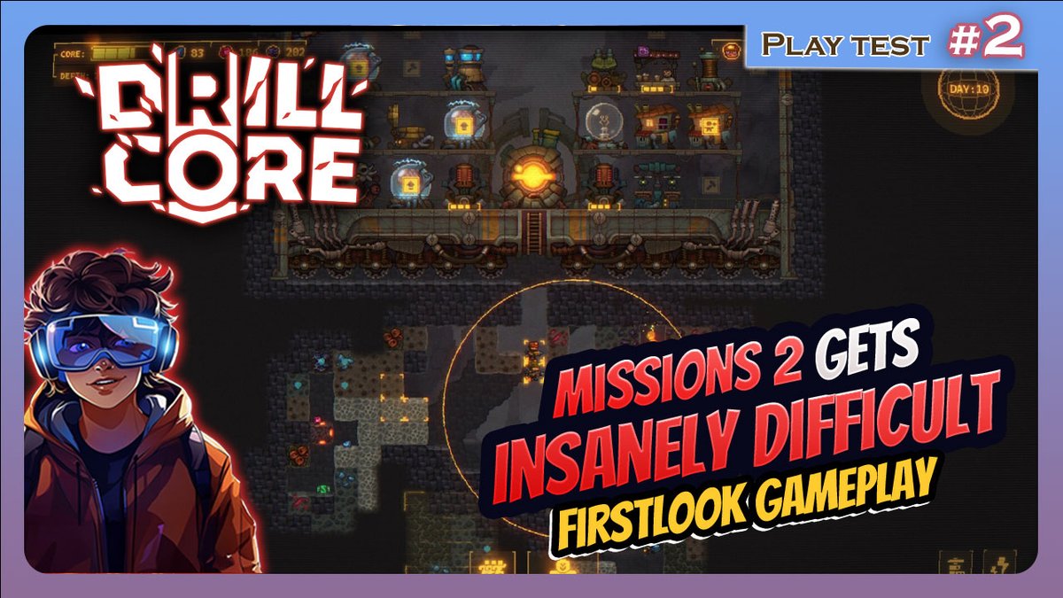 Strategically mine planets, allocate your workforce, and defend against escalating alien threats.
Check out the chapter 2 gameplay of DRILL CORE (@DrillCoreGame) from @tinyBuild  & @HungryCouchGame. 
#Drillcore #PlanetMining #StrategyGame #IndieGame|

youtu.be/TbvkXtDT41s