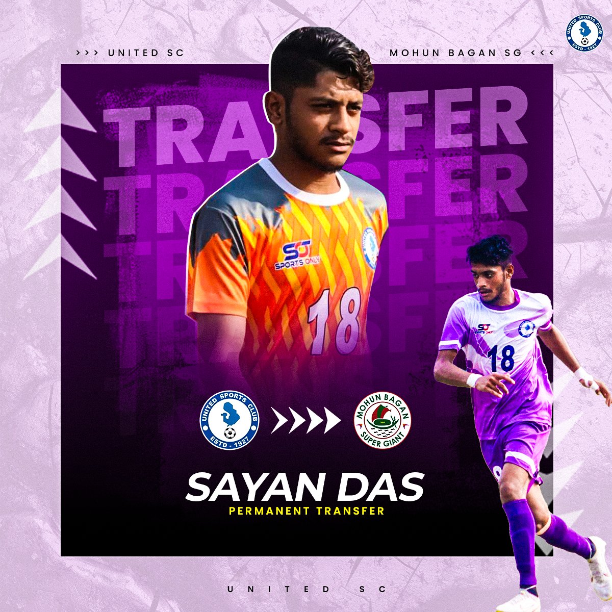 All the best Sayan for your future endeavours with @mohunbagansg
go and make us proud 
#transfermarket
#transfernews #unitedsportsclub #mohunbagan