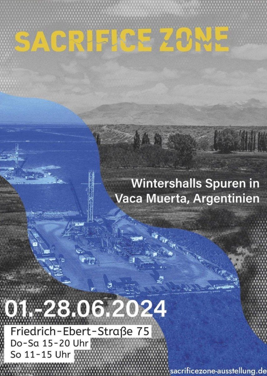 KligK_KlimaKS's tweet photo. Im Juni in Kassel: „Sacrifice Zone. #WintershallDea's Spuren in Vaca Muerta, Argentinien“. In der Ausstellung wird sich der Region Vaca Muerta genähert und wie sie vom #fracking geprägt ist und was das alles hier mit uns in Kassel zu tun hat. https://t.co/kliTkTOxvT https://t.co/zHzUKuKlmv