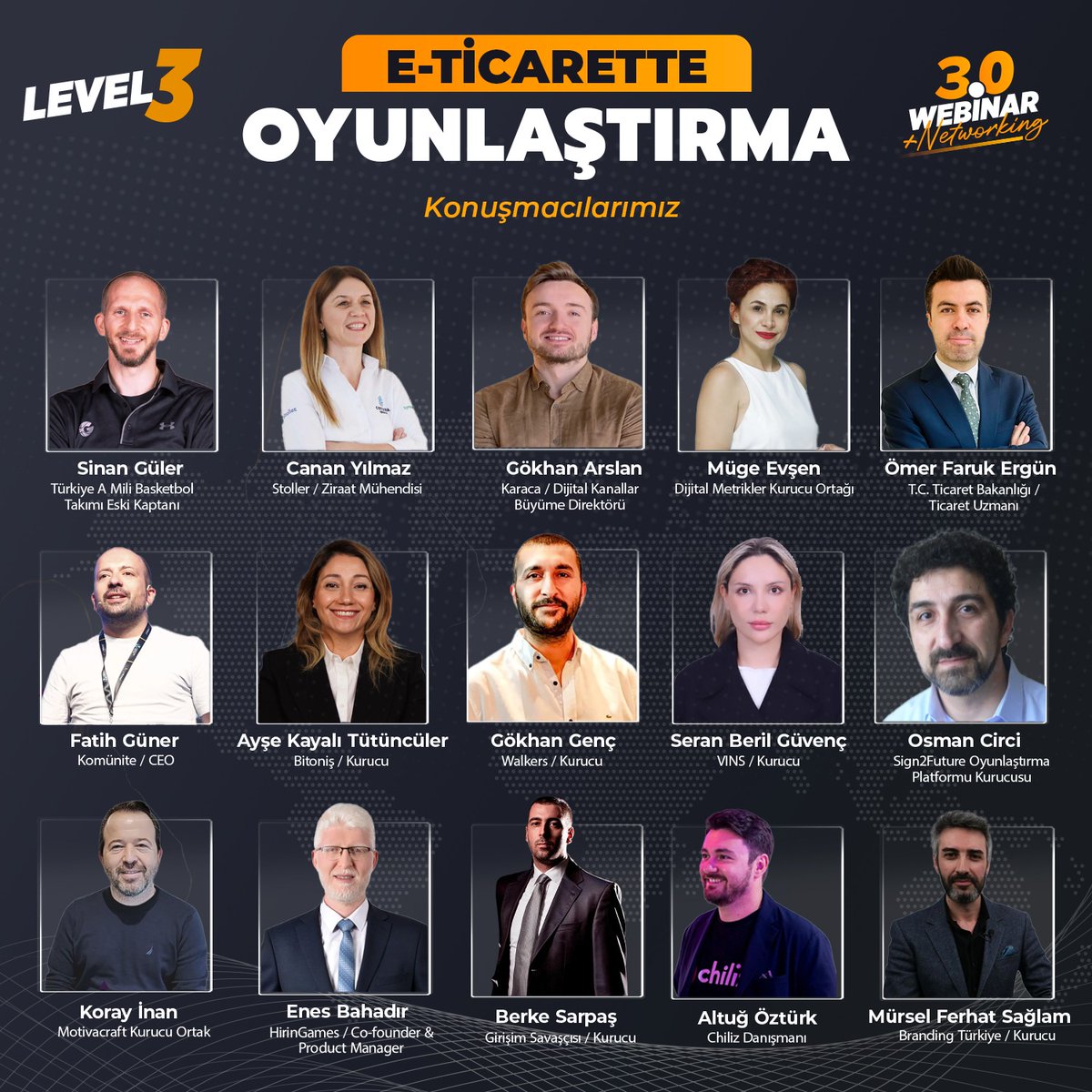⌛Oniki işbirliğiyle gerçekleşecek olan E-Ticarette Yükselen Trend: #Oyunlaştırma webinarı için geri sayım devam ediyor🚀🚀
🪀Oyunlaştırmayı e-ticaretle buluşturan sektörün önde gelen firmalarının temsilcileri bizimle olacak!
🔗oniki.net/etkinlik/gamfe…

#eticaretteoyunlaştırma