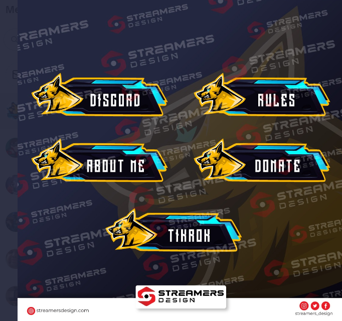 streamer_design's tweet image. Slaying the competition with our latest "WOLF" themed panel designs🐺🔥

Artist 🎨 @Sophieewill

Custom, hand-drawn, and unique designs to your requirements. DM or see our website for info! #twitchstream #twitch #twitchaffiliate #streamerdesigns