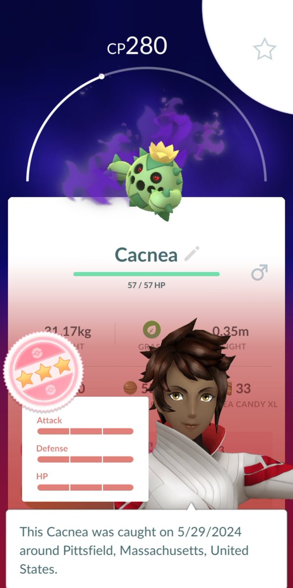 ShundoHunter4's tweet photo. Just caught this guy.
#PokemonGO 
#shadowpokemon
#100% https://t.co/75zanmIsUC