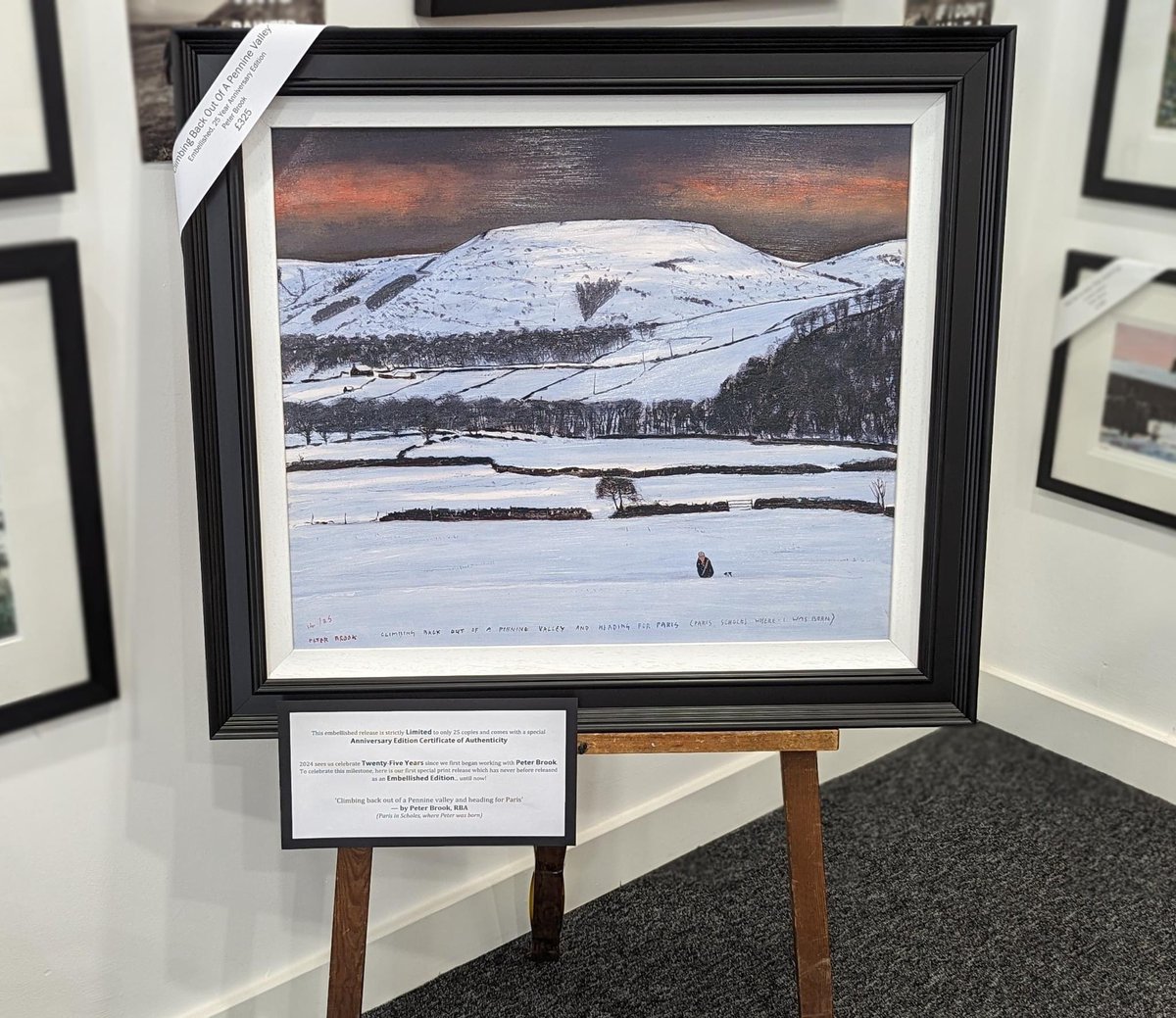 🧡🩶 'Climbing back out of a Pennine valley and heading for Paris' — by Peter Brook, RBA
(𝘗𝘢𝘳𝘪𝘴, 𝘚𝘤𝘩𝘰𝘭𝘦𝘴, 𝘸𝘩𝘦𝘳𝘦 𝘗𝘦𝘵𝘦𝘳 𝘸𝘢𝘴 𝘣𝘰𝘳𝘯)

Embellished Limited Edition of 25 (Special Release to celebrate 25 years since we first began working with Peter Brook)