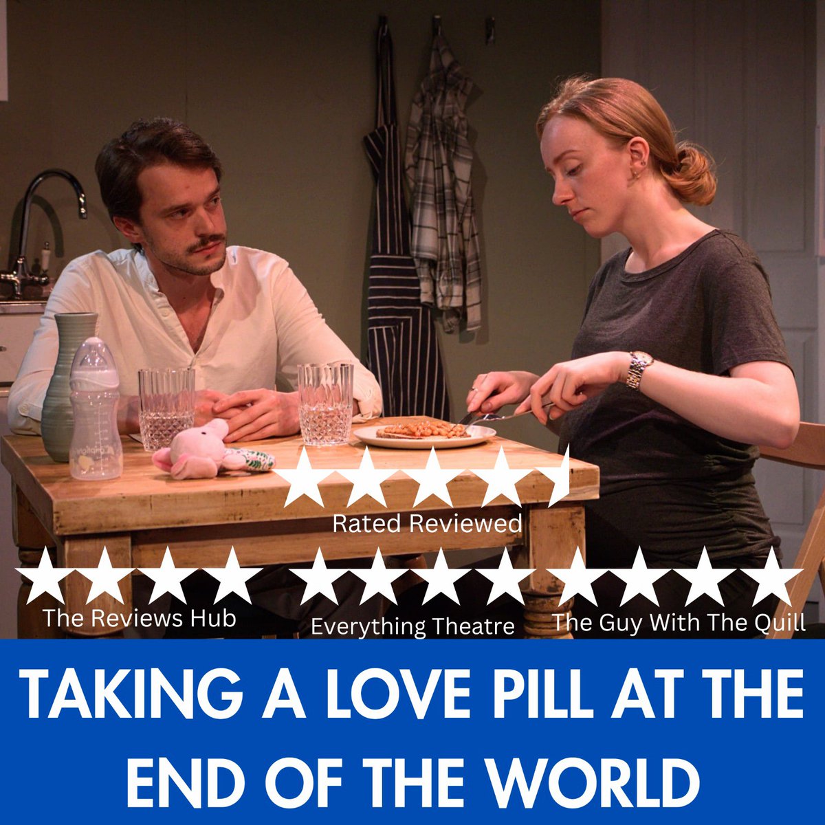 Not Quite Ready Productions (@readyquite) on Twitter photo Four nights left to catch Taking a Love Pill at the End of the World! Come on over to <a href="/TheHopeTheatre/">The Hope Theatre</a> in Islington to watch our 'superb and surprising' show, if you dare...
📸 @bethanymonklane Four nights left to catch Taking a Love Pill at the End of the World! Come on over to <a href="/TheHopeTheatre/">The Hope Theatre</a> in Islington to watch our 'superb and surprising' show, if you dare...
📸 @bethanymonklane