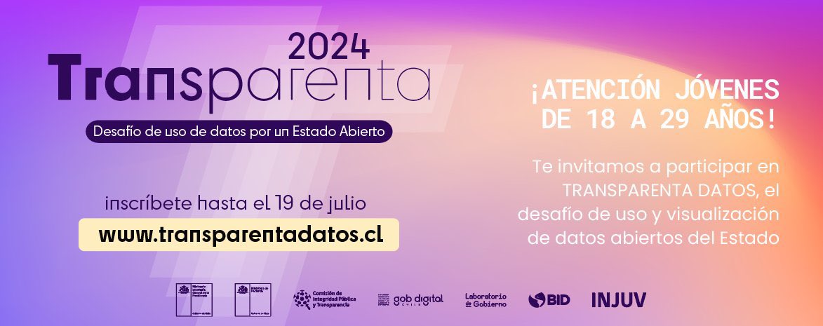 GobDigitalCL's tweet photo. ¡LANZAMOS  EL DESAFÍO #TransparentaDatos! 👩🏻‍💻

Si tienes entre 18 y 29 y amas los datos abiertos, este concurso es para ti.

Usa el #DataStorytelling con datos del Estado para ¡contar historias asombrosas!

Inscríbete acá https://t.co/WqdyMkuEwb https://t.co/SKyUnC60Lu