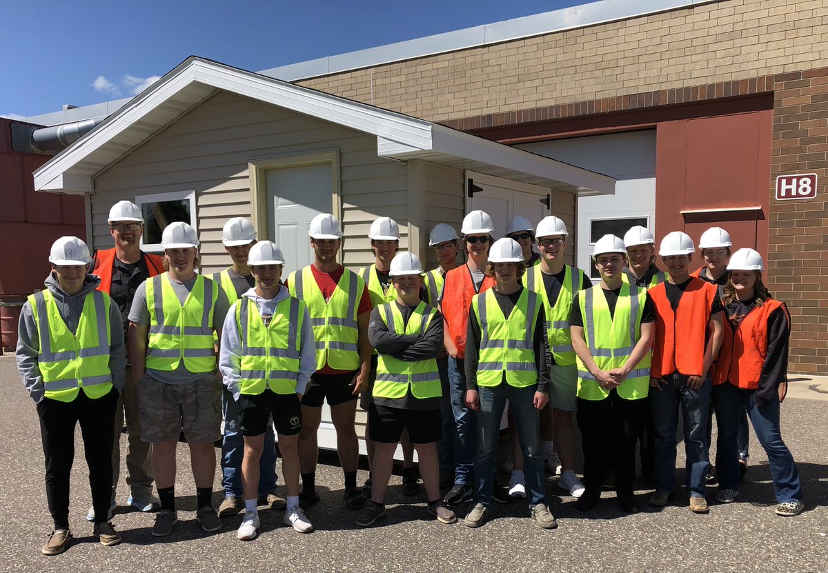 ERHS is proud of our Construction class students as they built an awesome shed! Instructor T. Hahn facilitated the learning experience. ERHS providing meaningful career paths for all students! #ElkPride #CTE @ISD728 @ISD728CTE @bittmand @karirock4