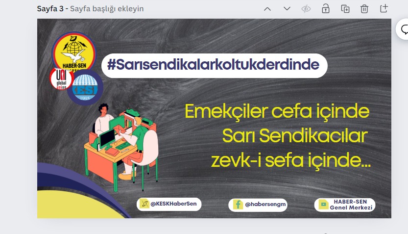 #sarısendikalarkoltukderdinde