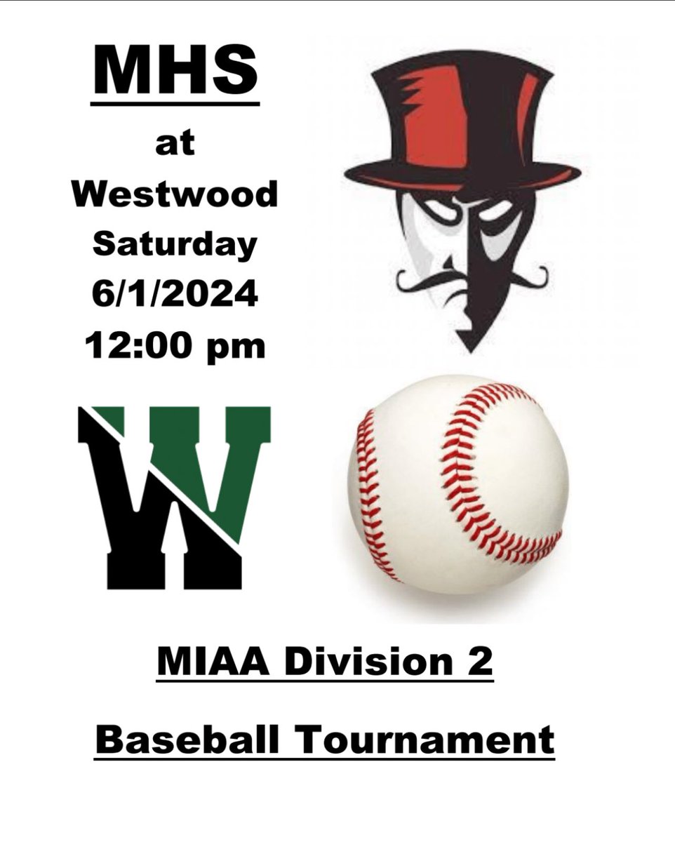 #24 Marblehead travels to #9 Westwood for their opening round match up in the MIAA Division 2 Baseball Tournament.