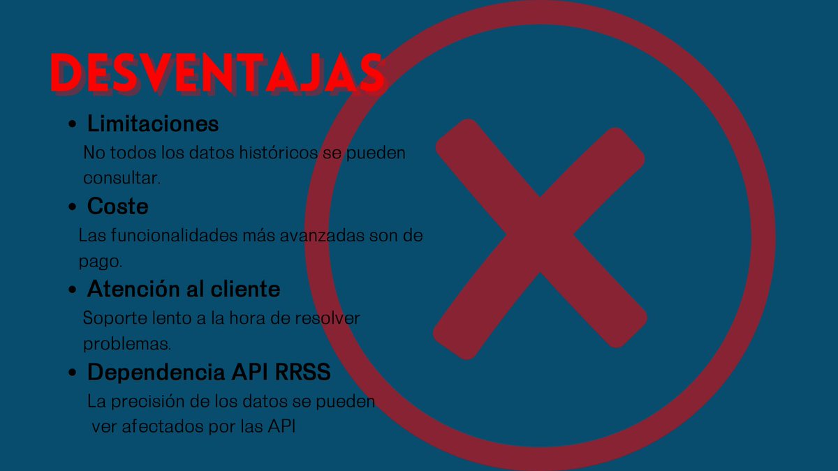 noemrtnzdigital's tweet photo. Hoy os muestro ventajas y desventajas de Metricool.

✅Destaca por su interfaz intuitiva y su capacidad de proporcionar análisis detallados en tiempo real. 

❌La utilidad de esta la podemos ver limitada debido a las restricciones que presenta su plan gratuito

#marketingdigital https://t.co/6Je833h4wt