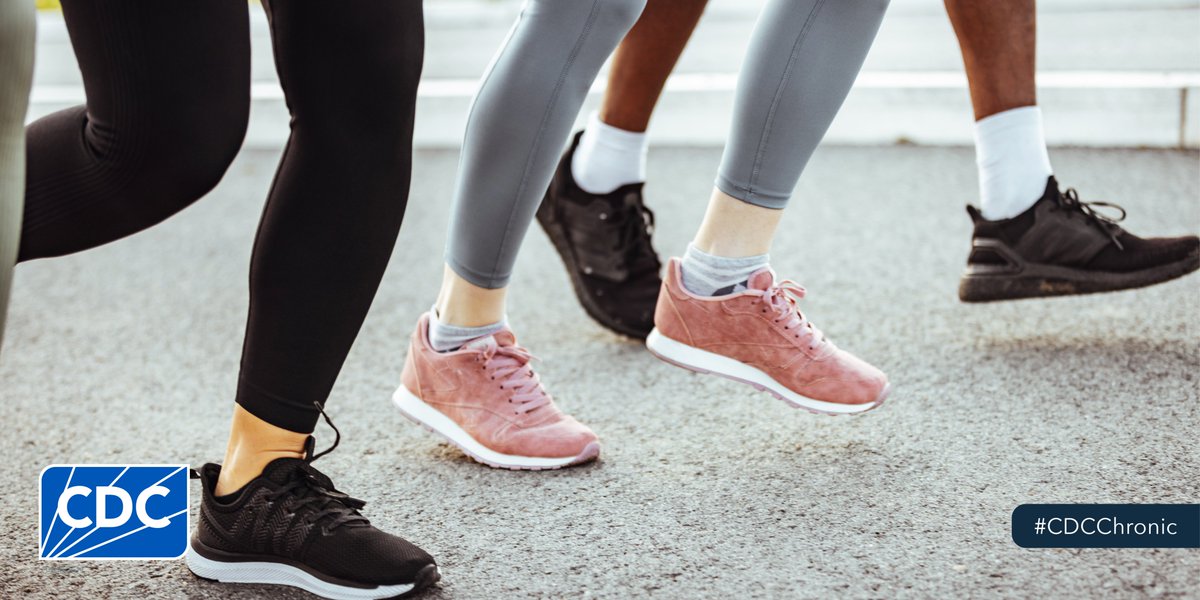 calwellness's tweet image. 🏃‍♀️🏃‍♂️On your mark, get set, go! Lace up your sneaks and move your feet, go for a run, walk, or hike to get 150 minutes of physical activity each week. @CDCChronic #CDCChronic #MoveInMay #NationalPhysicalFitnessandSportsMonth