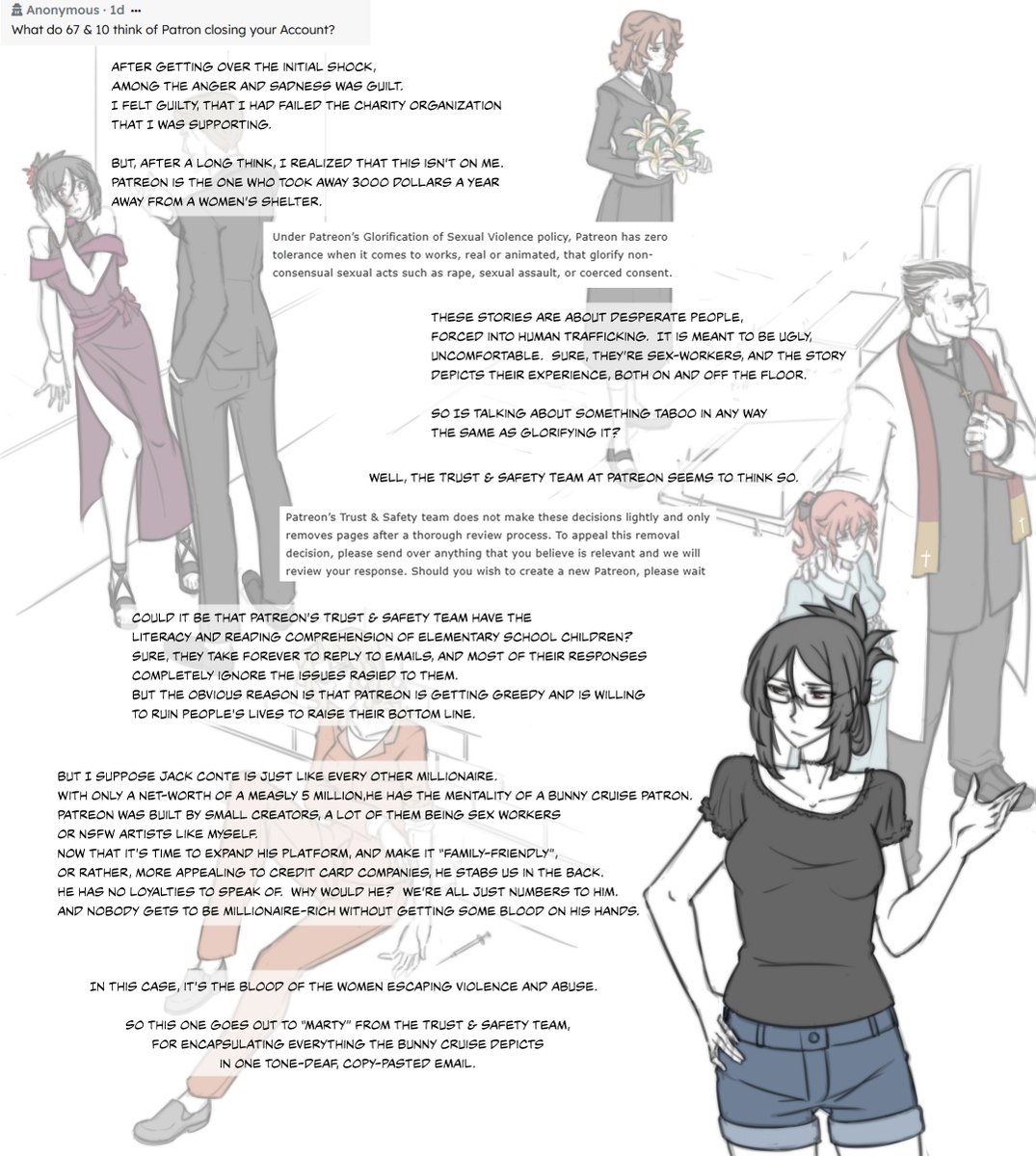 To Marty and the Trust &amp; Safety Team at <a href="/Patreon/">Patreon</a>