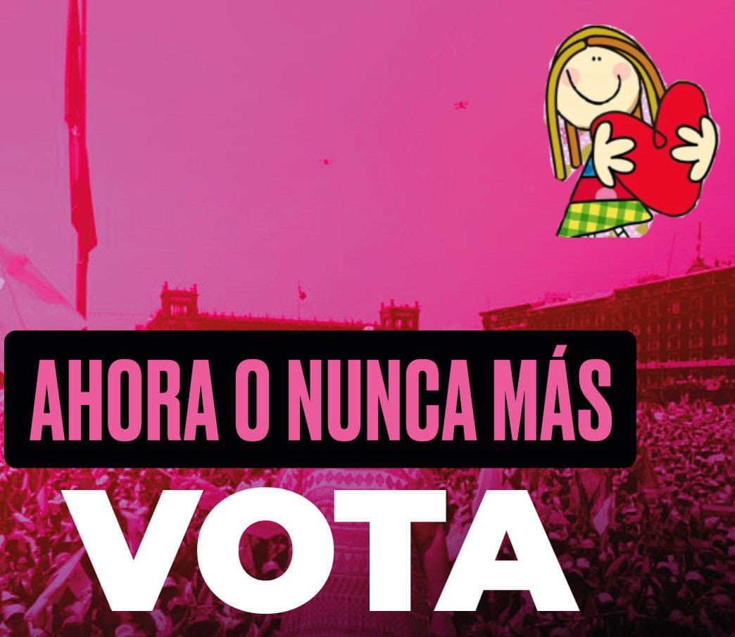 Toidos a las urnas el domingo 2 de junio! Si salimos todos, ganaremos!!
#XochitlPresidente2024
