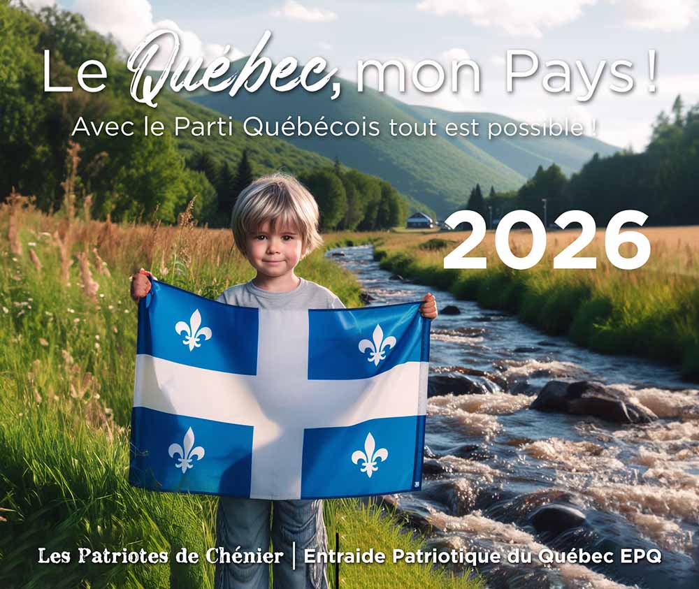 Le Québec, mon pays!
Avec le Parti Québécois tout est possible! 2026 🔵⚪️⚜️⚜️⚜️⚜️
---
Les Patriotes de Chénier & l'Entraide Patriotique du Québec EPQ