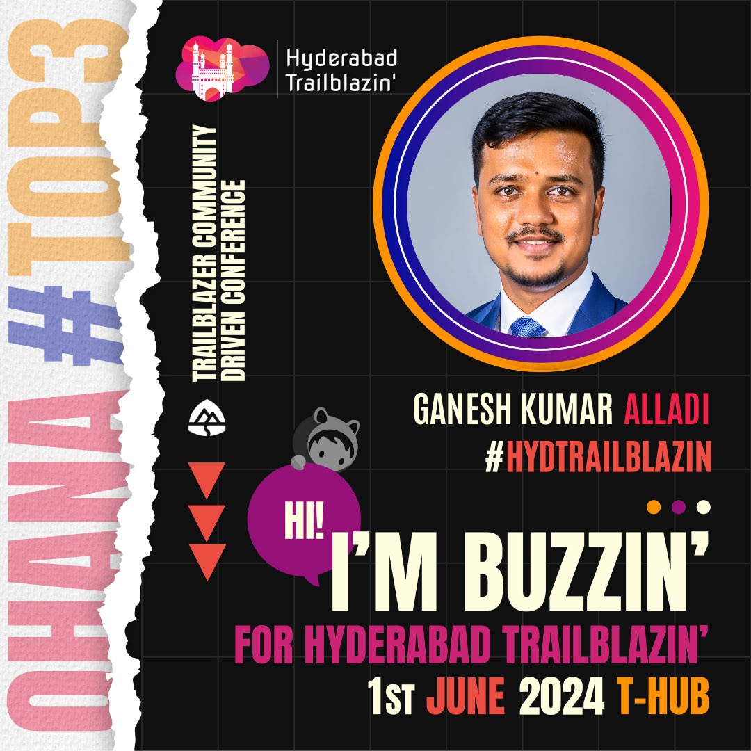 🚀 Countdown to #HydTrailblazin’: Just under 3 days to go and I’m BUZZIN’ for Hyderabad Trailblazin’. 😍

Check out my custom badge! Are you ready to join #Astro & Friends? ❤️

Create your own badge and be part of the #HydTrailblazinQuest: lnkd.in/gwSVp2bz