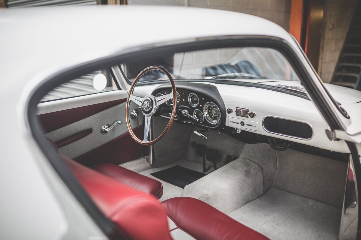 Katievharcus's tweet photo. Just looking back at one of the most beautiful interiors to come out of @PrestigeSurrey - 1958 Alfa Romeo 1900 CSS... oh, and she's for sale. https://t.co/fMOVdwaoP3