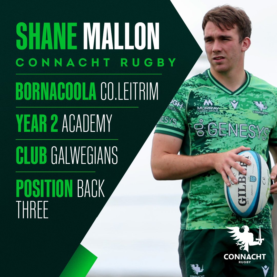 Our Leitrim man making his debut tomorrow at the RDS 💛💚

#ConnachtRugby | @ShaneMallon3