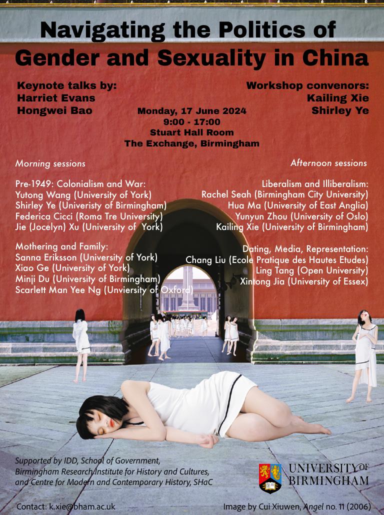 Excited to announce our workshop, "Navigating the Politics of Gender and Sexuality in China"! Join us to explore cutting-edge research on gender and sexuality with distinguished scholars and emerging voices from  diverse discipline! <a href="/CoSS_Birmingham/">College of Social Sciences</a> <a href="/govsoc_bham/">Government Bham</a> <a href="/iddbirmingham/">International Development Department</a>