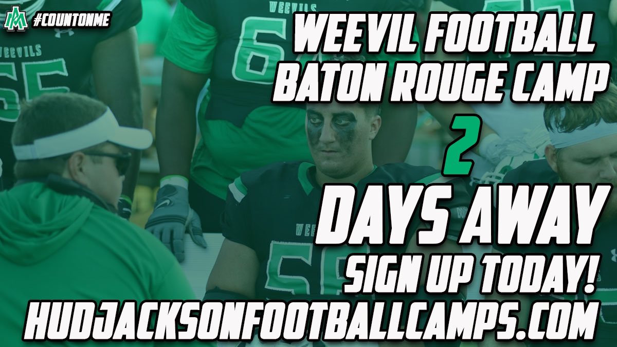 HUD JACKSON FOOTBALL CAMPS-BATON ROUGE CAMP IS ONLY 2 DAYS AWAY! 📍East Ascension High School 📅 May 31st ⏰Check-In 11:30 AM - 1:00 PM Sign Up Today!!! hudjacksonfootballcamps.com