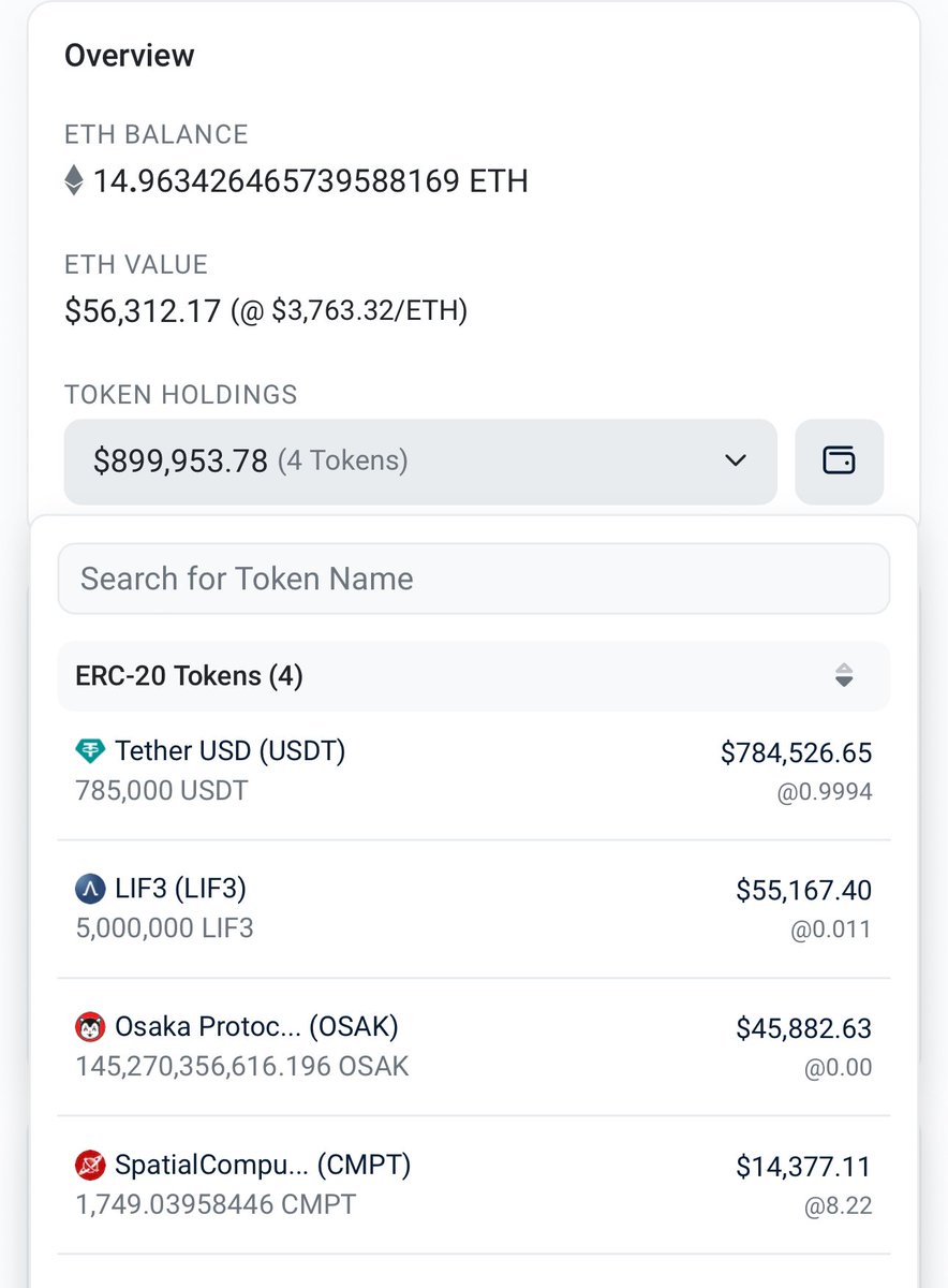 HabibiMasta's tweet photo. An interesting wallet transferred exactly $1M from Binance and made some shopping. Guess what he bought… Wondering why such a big whale buying $OSAK and $CMPT? Does he know something other don’t? I like what I see 😈 Hmmm maybe he knows it’s gonna moooon soon 🥷 . 
Now we know we have one more fat dev on the board that surely didn’t come here to make few x. We are going to send it to billions frens! LFG Osaka! #OSAK #CMPT