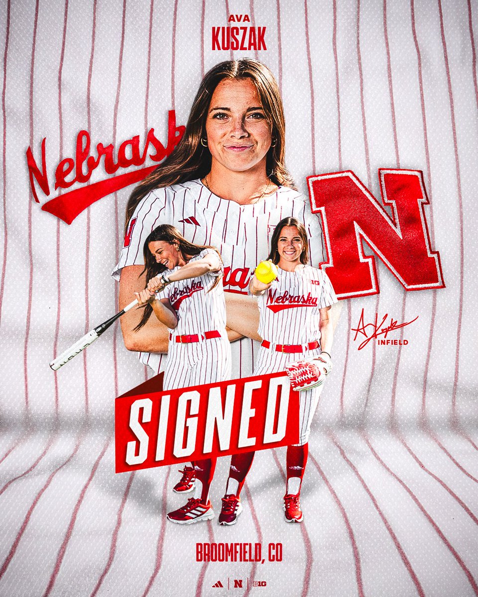 What a day for the Red Team! Give an official Big Red welcome to the newest member of the Husker family, @AvaKuszak! #GBR 🌽