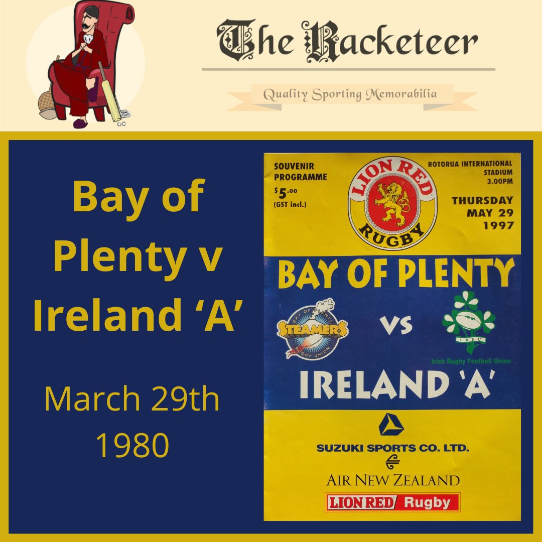 #OnThisDay in 1980, and an @IrishRugby A side were playing @BOPRugby in #Rotorua 

#rugby #rugbyprogrammes #irishrugby #bayofplenty 

the-racketeer.co.uk/programmes---u…